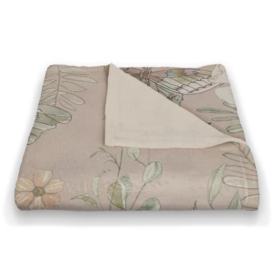 Butterflies Coral Fleece Blanket